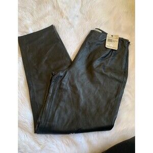 NWT David Brooks leather pants. Black not worn.  Hanger marks in top only defect